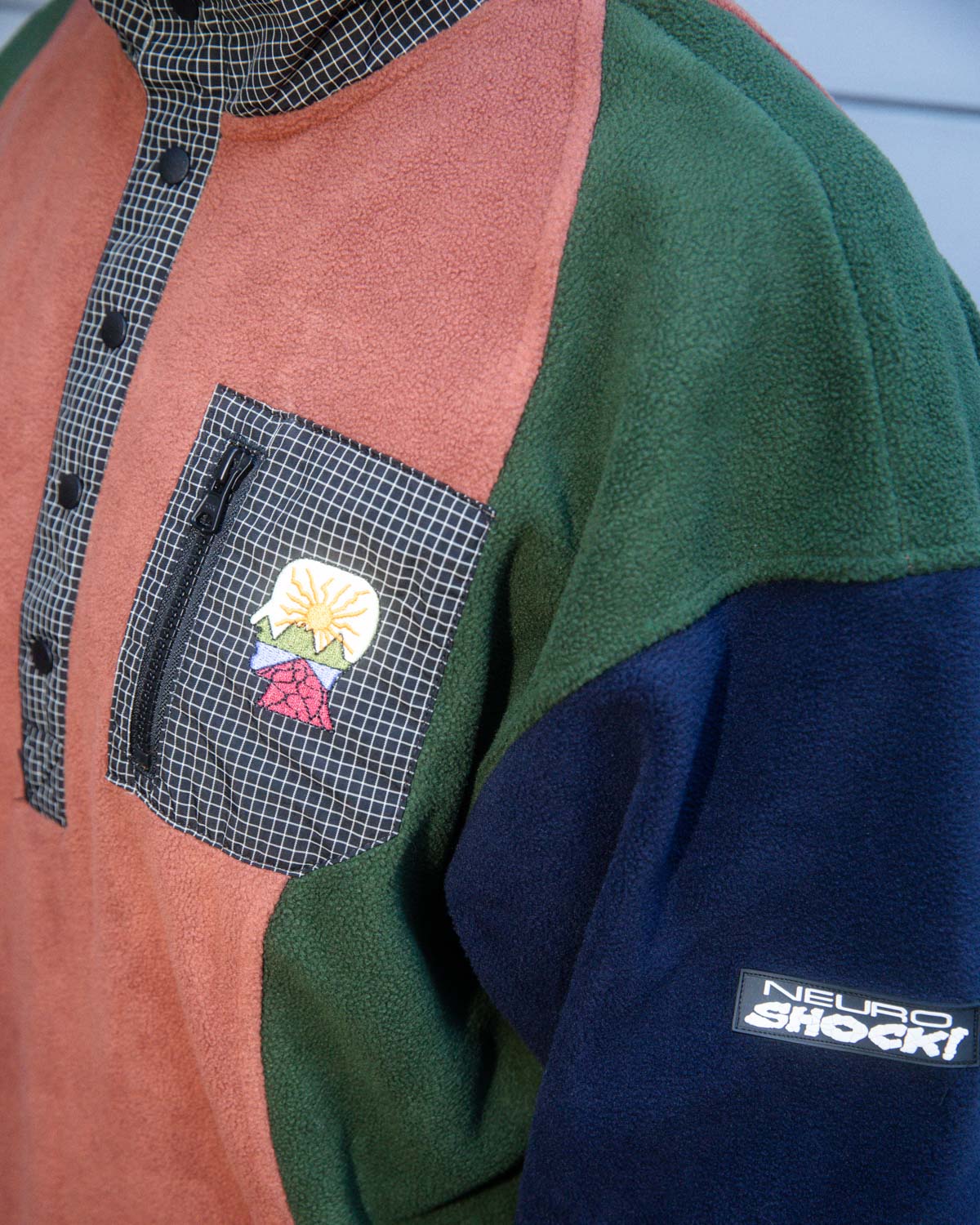 Brain Dead Equipment Ripstop Pullover Fleece Jacket - Navy - Image 8