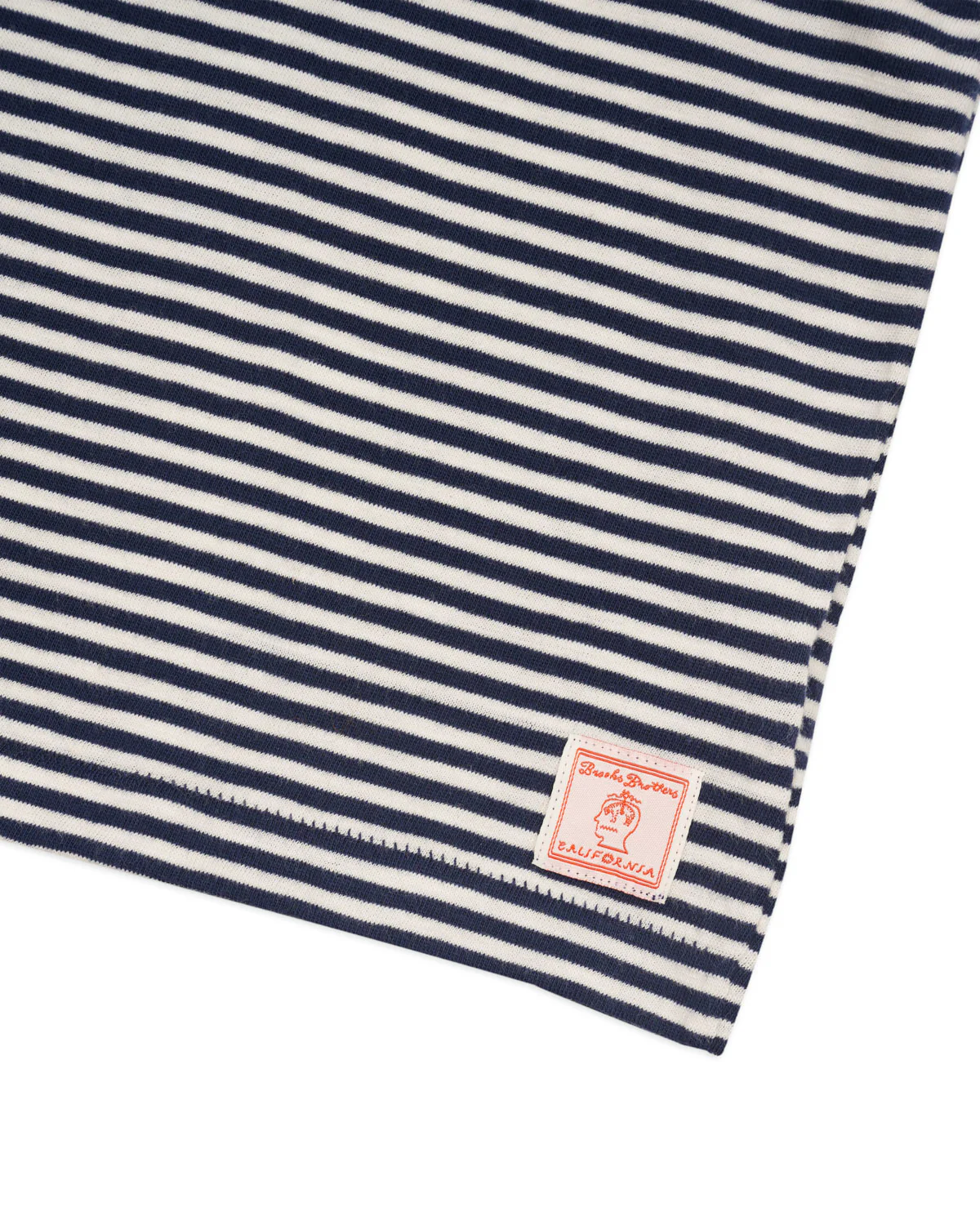 Brooks Brothers California Loose Knit Striped T-Shirt - Navy - Image 2