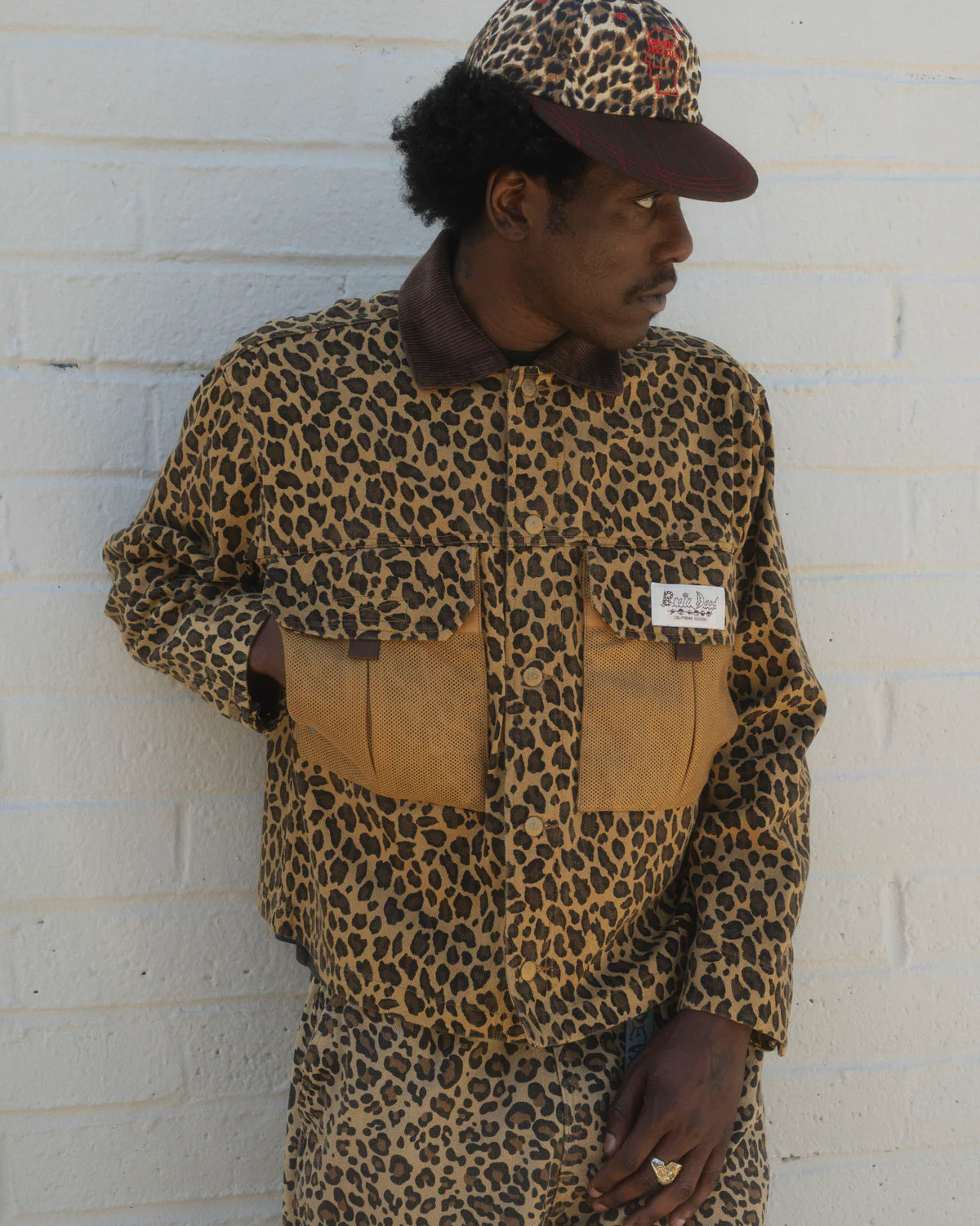Cropped Chore Jacket - Leopard - Image 2
